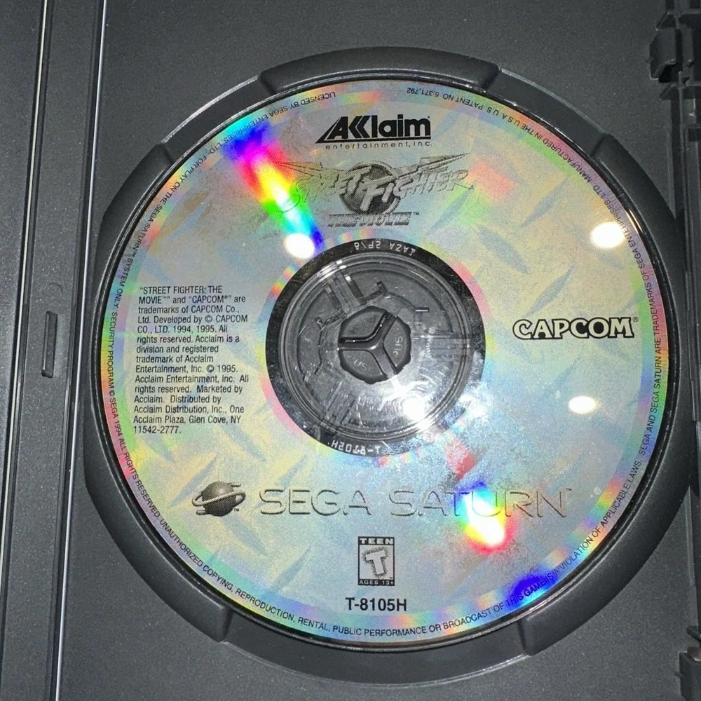 Street Fighter: The Movie (Sega Saturn, 1995) Disc Only Good Used Condition